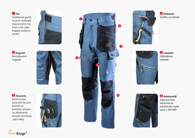 Polstar - 7K Pro - Spodnie DP Niebieski.jpg